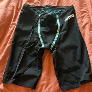 Arena Men’s Black Swim Jammers with Mint Trim